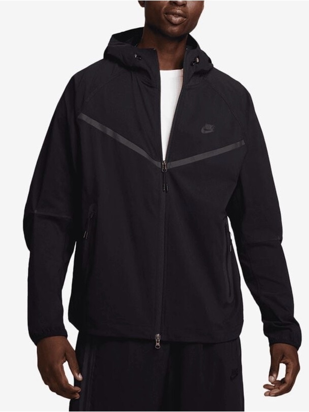 NWT $130 Nike Tech Men's Full-Zip Woven Jacket Lightweight Black XL